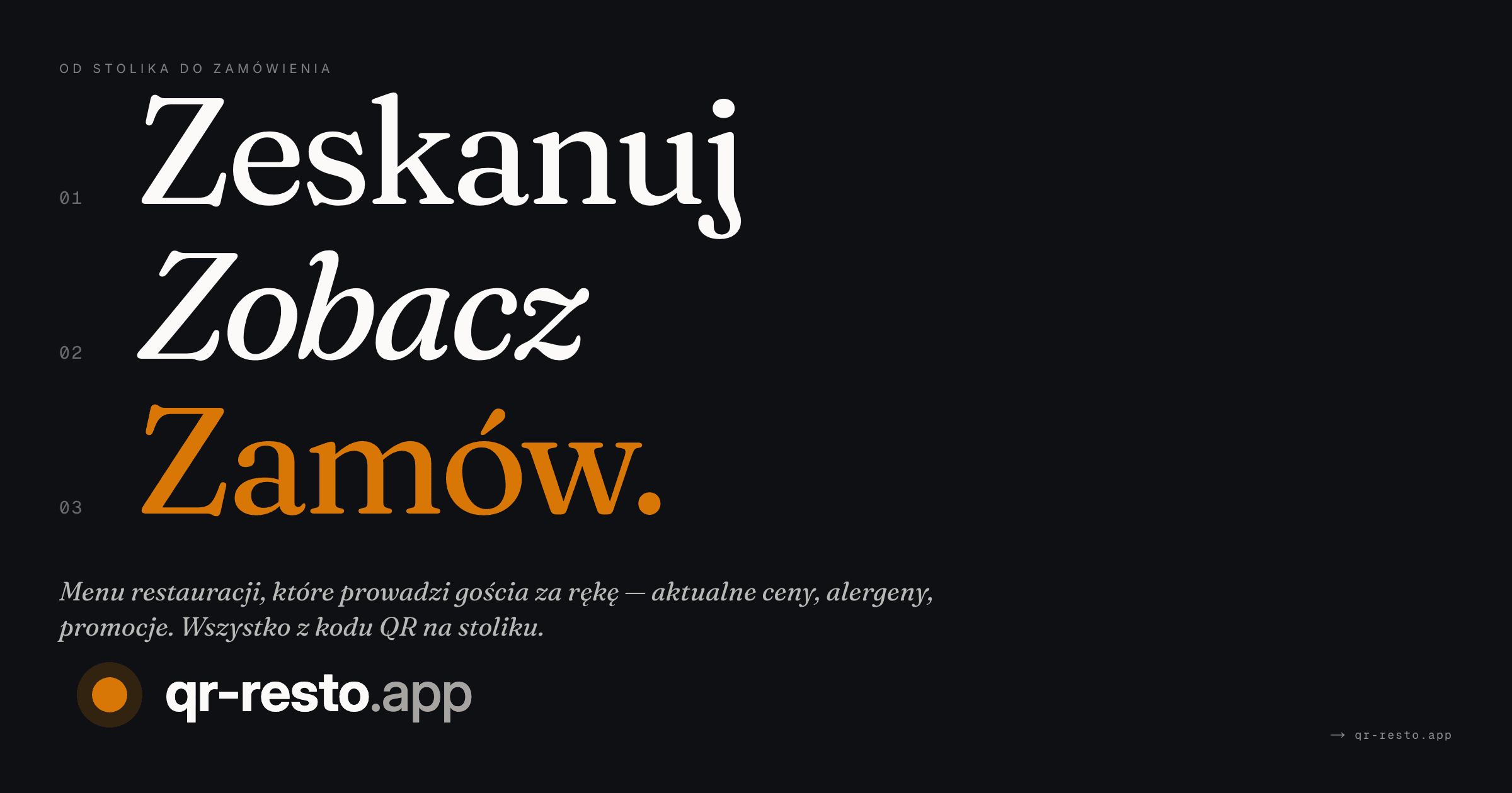 Hero · Zeskanuj · Zobacz · Zamów